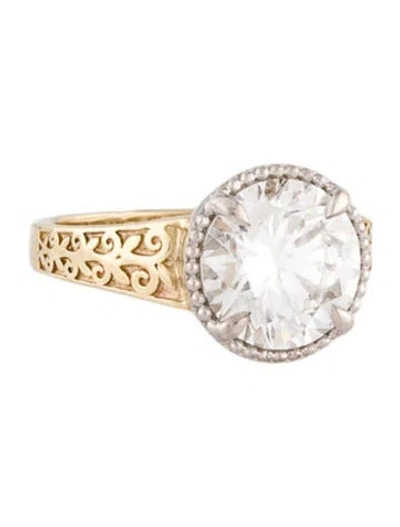 Pre-owned Ring 14k 3.96ct Lab-grown Diamond Cocktail  In Multi