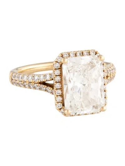 Pre-owned Ring 14k 4.00ct Lab-grown Diamond Engagement  In Multicolor