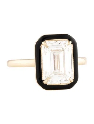 Pre-owned Ring 14k 4.01ct Lab-grown Diamond Cocktail  In Black