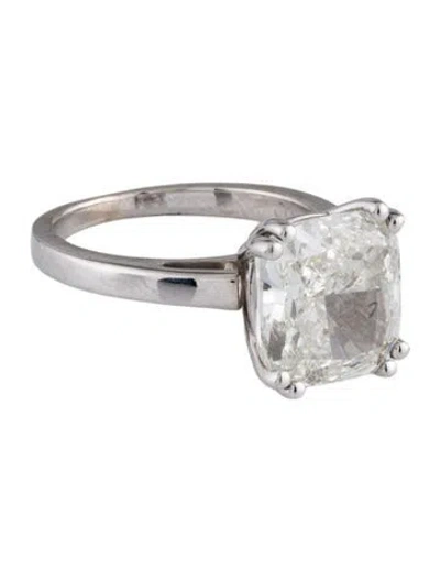 Pre-owned Ring 14k 4.01ct Lab-grown Diamond Solitaire Engagement  In Multi