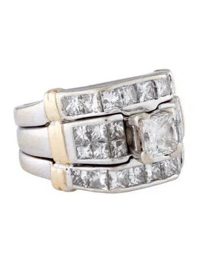 Pre-owned Ring 14k 4.01ctw Diamond Cocktail  In Multi