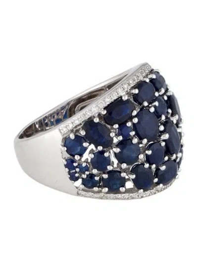 Pre-owned Ring 14k 4.01ctw Sapphire & Diamond  In Multi