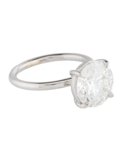 Pre-owned Ring 14k 4.05ct Lab-grown Diamond Engagement  In Multicolor