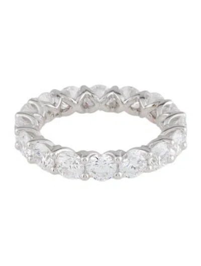 Pre-owned Ring 14k 4.11ctw Lab-grown Diamond Eternity Band In Multi
