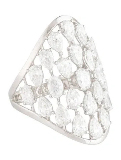 Pre-owned Ring 14k 4.13ctw Lab-grown Diamond Cocktail  In Multicolor