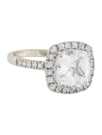 Pre-owned Ring 14k 4.13ctw Topaz & Sapphire Cocktail  In Multi