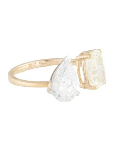 Pre-owned Ring 14k 4.16ctw Lab-grown Diamond Cocktail  In Multicolor