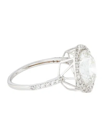 Pre-owned Ring 14k 4.19ct Diamond Engagement  In Multi