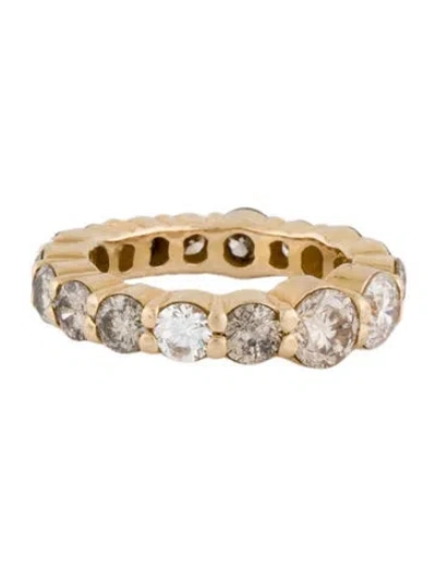 Pre-owned Ring 14k 4.32ctw Diamond Graduated Eternity Band  In Multi