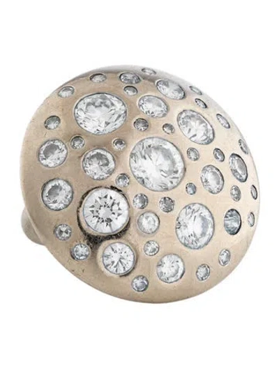 Pre-owned Ring 14k 4.40ctw Diamond Domed Cocktail  In Multicolor