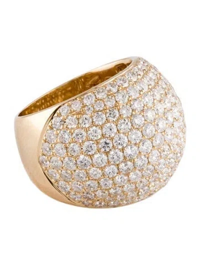 Pre-owned Ring 14k 4.50ctw Diamond Dome  In Multicolor
