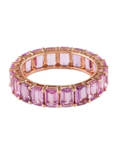 Pre-owned Ring 14k 4.60ctw Sapphire Eternity Band In Multi