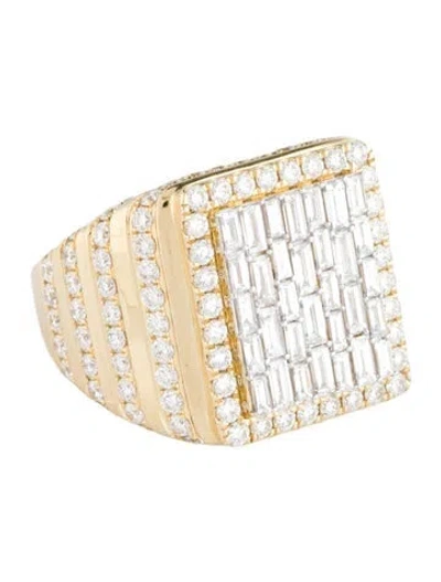 Pre-owned Ring 14k 4.86ctw Lab-grown Diamond Cocktail  In Multicolor