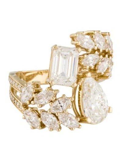 Pre-owned Ring 14k 4.90ctw Lab-grown Diamond Cocktail  In Multi