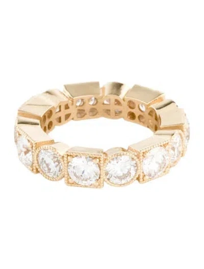 Pre-owned Ring 14k 4.90ctw Lab-grown Diamond Eternity Band In Multi