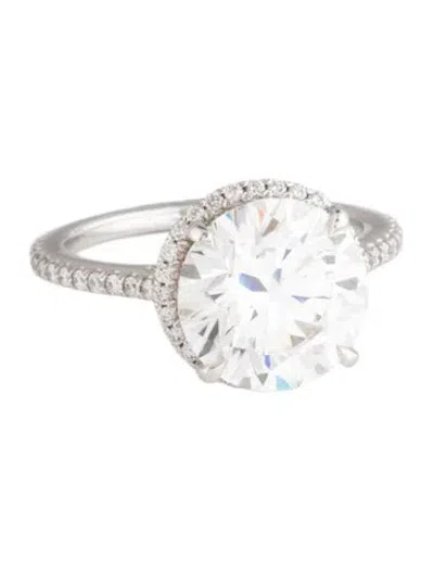 Pre-owned Ring 14k 5.01ct Lab-grown Diamond Engagement  In Multicolor