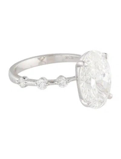 Pre-owned Ring 14k 5.02ct Lab-grown Diamond Engagement  In Multi