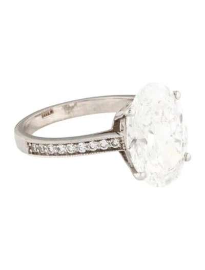 Pre-owned Ring 14k 5.04ct Lab-grown Diamond Engagement  In Multicolor