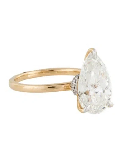 Pre-owned Ring 14k 5.09ct Lab-grown Diamond Engagement  In Multicolor