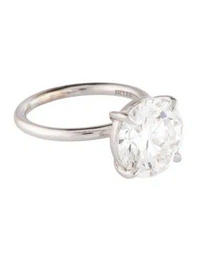 Pre-owned Ring 14k 5.09ct Lab-grown Diamond Engagement  In Multicolor