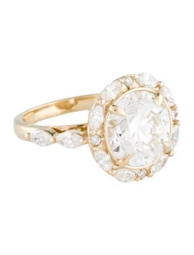 Pre-owned Ring 14k 5.11ct Lab-grown Diamond Cocktail  In Multi