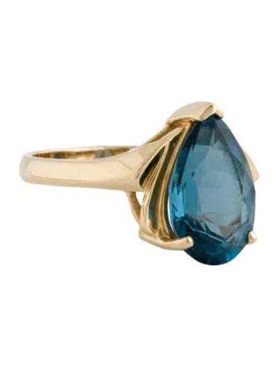 Pre-owned Ring 14k 5.34ct Topaz  In Multi