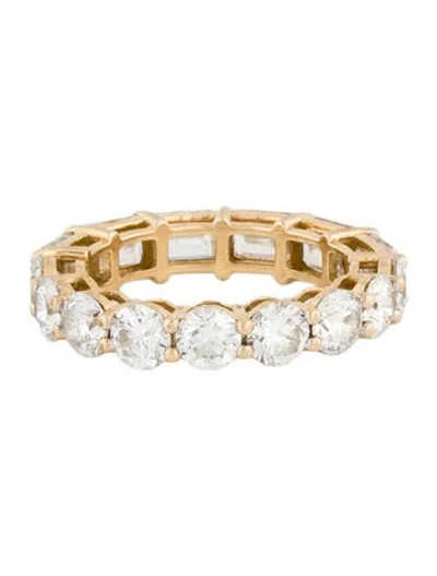 Pre-owned Ring 14k 5.75ctw Lab-grown Diamond Half & Half Eternity Band In Multicolor