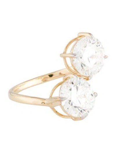Pre-owned Ring 14k 5.83ctw Lab-grown Diamond Toi Et Moi  In Multi