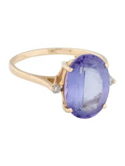 Pre-owned Ring 14k 6.01ctw Tanzanite & Diamond Cocktail  In Multi