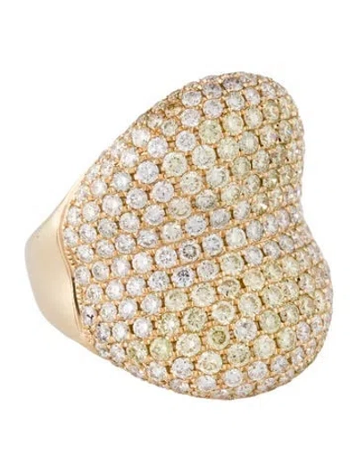 Pre-owned Ring 14k 6.06ctw Diamond Cocktail  In Multi