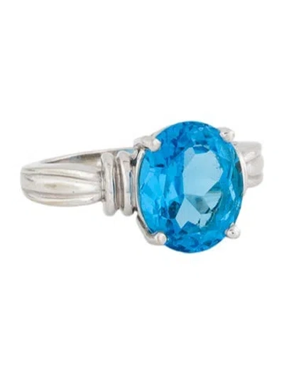 Pre-owned Ring 14k 6.27ct Topaz Cocktail  In Multi