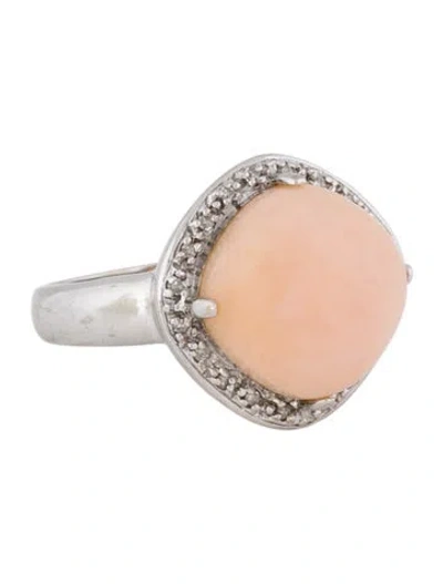 Pre-owned Ring 14k 6.35ctw Opal & Diamond Cocktail  In Multi