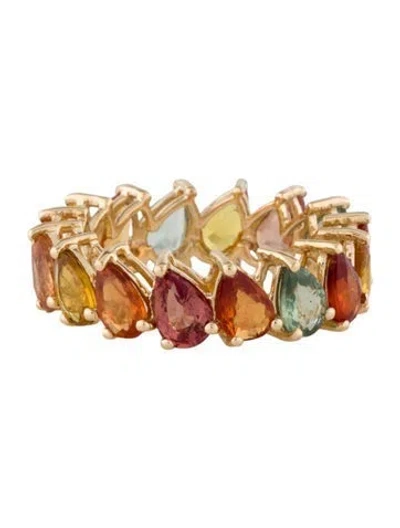 Pre-owned Ring 14k 6.75ctw Sapphire Eternity Band  In Multi