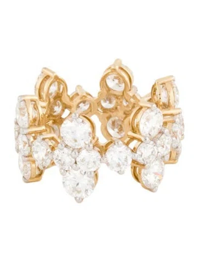 Pre-owned Ring 14k 6.88ctw Lab-grown Diamond Spiked Eternity  In Multi