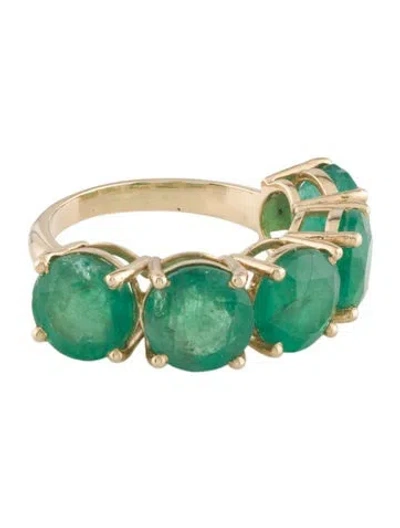 Pre-owned Ring 14k 7.00ctw Emerald Band In Multi