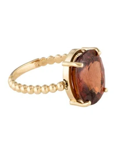 Pre-owned Ring 14k 7.00ctw Zircon Cocktail  In Multi