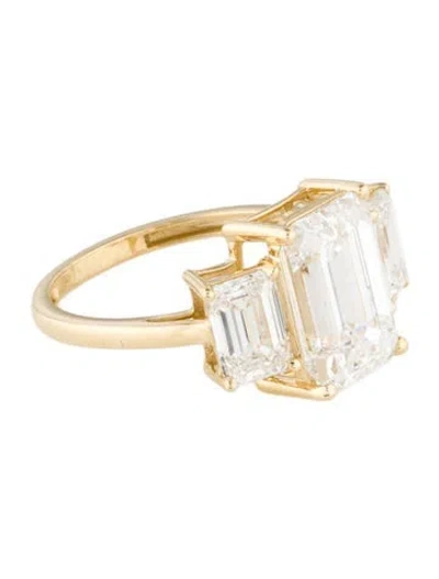 Pre-owned Ring 14k 7.11ctw Three-stone Lab-grown Diamond Engagement  In Multi