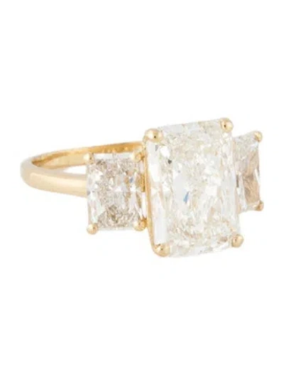 Pre-owned Ring 14k 7.15ctw Lab-grown Diamond Three Stone Engagement  In Multicolor