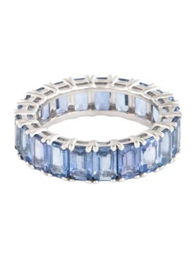 Pre-owned Ring 14k 7.48ctw Sapphire Eternity Band In Multicolor