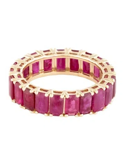 Pre-owned Ring 14k 7.72ctw Ruby Eternity Band In Multicolor