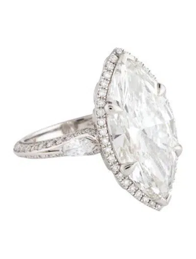 Pre-owned Ring 14k 8.06ct Lab-grown Diamond Engagement  In Multicolor