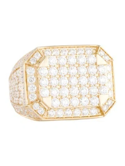Pre-owned Ring 14k 8.10ctw Lab-grown Diamond Cocktail  In Multicolor