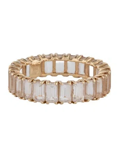 Pre-owned Ring 14k 8.31ctw Topaz Eternity Band In Multicolor