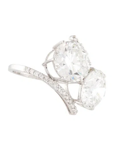 Pre-owned Ring 14k 8.44ctw Lab-grown Diamond Toi Et Moi Cocktail  In Multi
