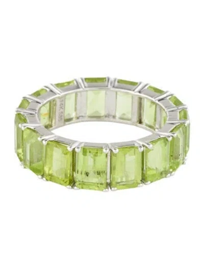 Pre-owned Ring 14k 8.68 Peridot Eternity Band  In Multi