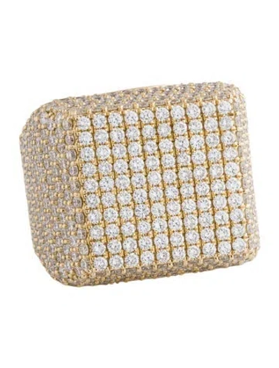 Pre-owned Ring 14k 9.10ctw Lab-grown Diamond Cocktail  In Multicolor