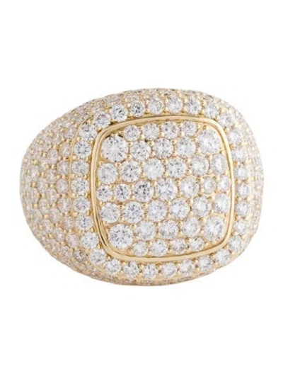 Pre-owned Ring 14k 9.20ctw Lab-grown Diamond Cluster Cocktail  In Multicolor