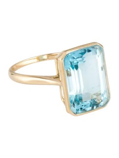 Pre-owned Ring 14k 9.38ct Topaz Cocktail  In Multicolor