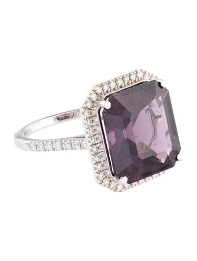 Pre-owned Ring 14k 9.82ct Spinel & Diamond Cocktail  In Multi