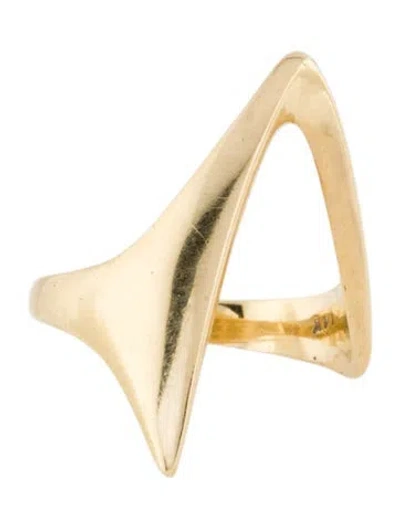Pre-owned Ring 14k Abstract 'v'  In Multi